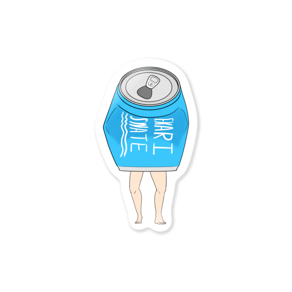 dougaseiseitokoroの足の生えたペットボトル1 Sticker