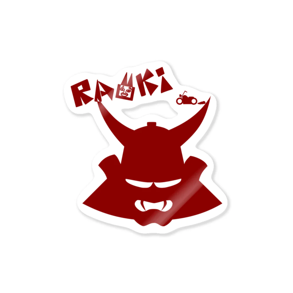 RAMUKiのRAMUKi兜（darkred） Sticker