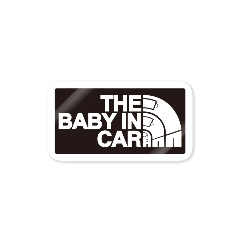 Too fool campers Shop!のBABY IN CAR01(BK) Sticker