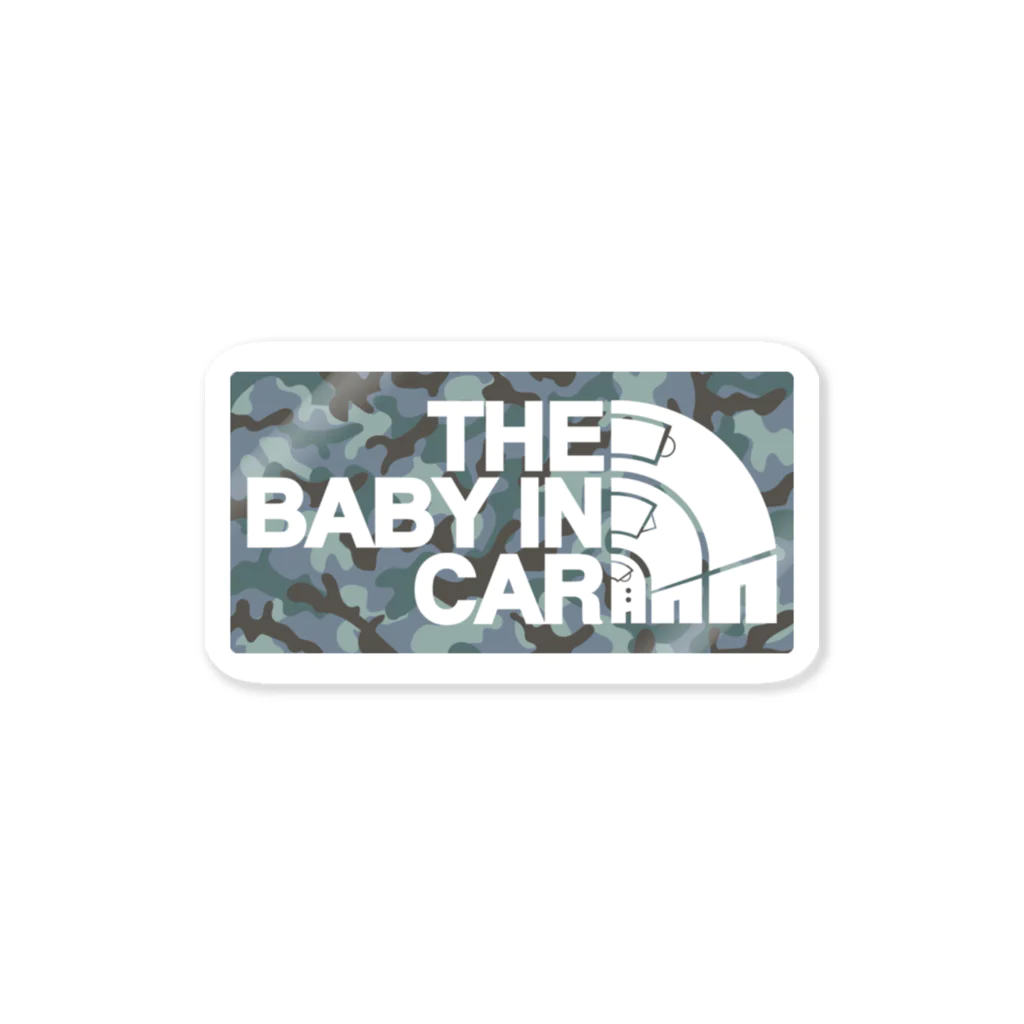 Too fool campers Shop!のBABY IN CAR01(BLCAMO) Sticker