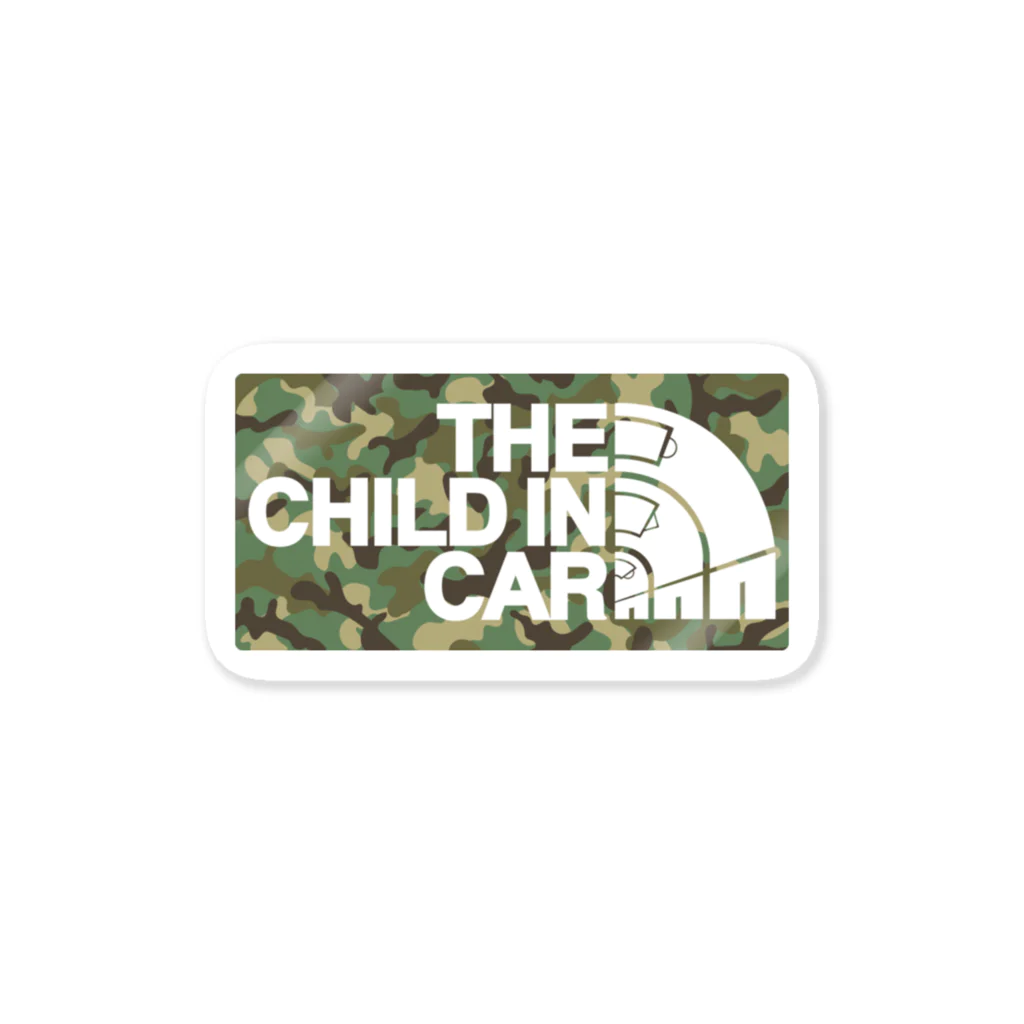 Too fool campers Shop!のCHILD IN CAR01(GNCAMO) Sticker