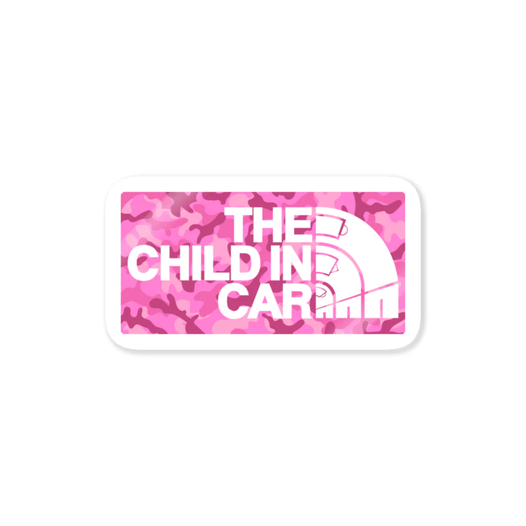 Too fool campers Shop!のCHILD IN CAR01(PKCAMO) Sticker