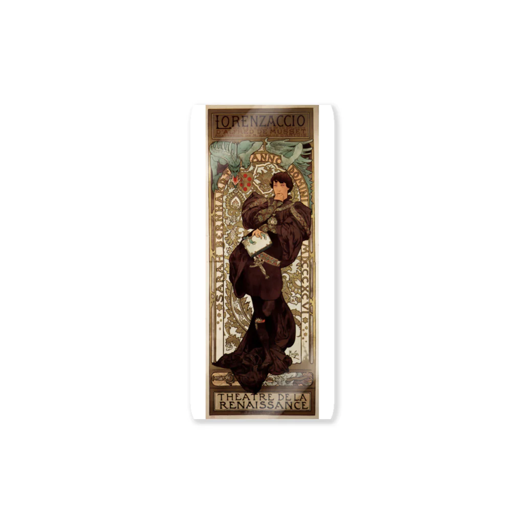 artgalleryのMucha - Lorenzaccio ステッカー