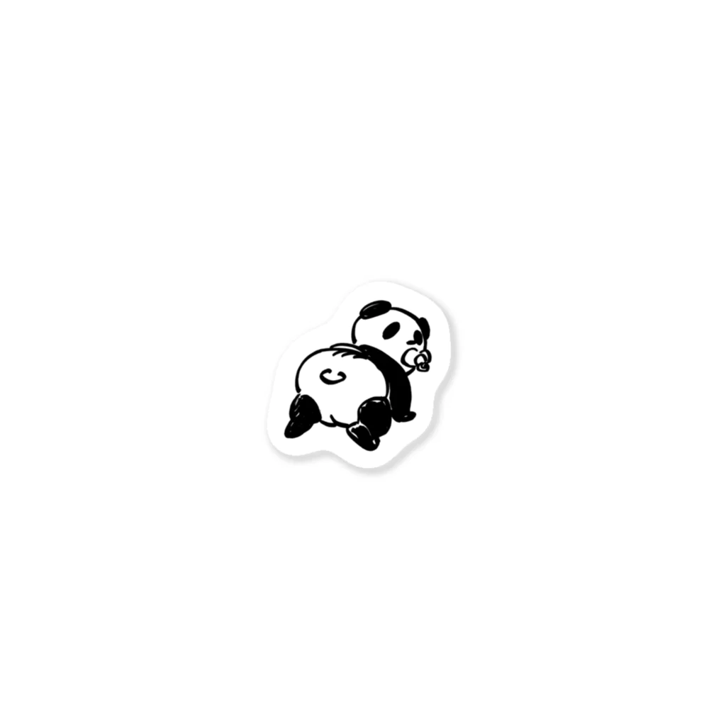 空想画学販売所の赤ちゃんパンダ　ハイハイ Sticker