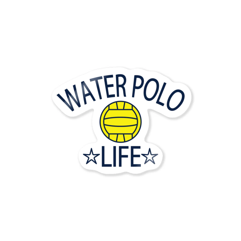 sports_tower スポーツタワーの水球(すいきゅう)(water polo)・アイテム・デザイン・Tシャツ・チームT・かっこいい・かわいい・クラブT・球技・得点・ボール・選手・ポジション・部活・スポーツ・シンプル・チームワーク Sticker