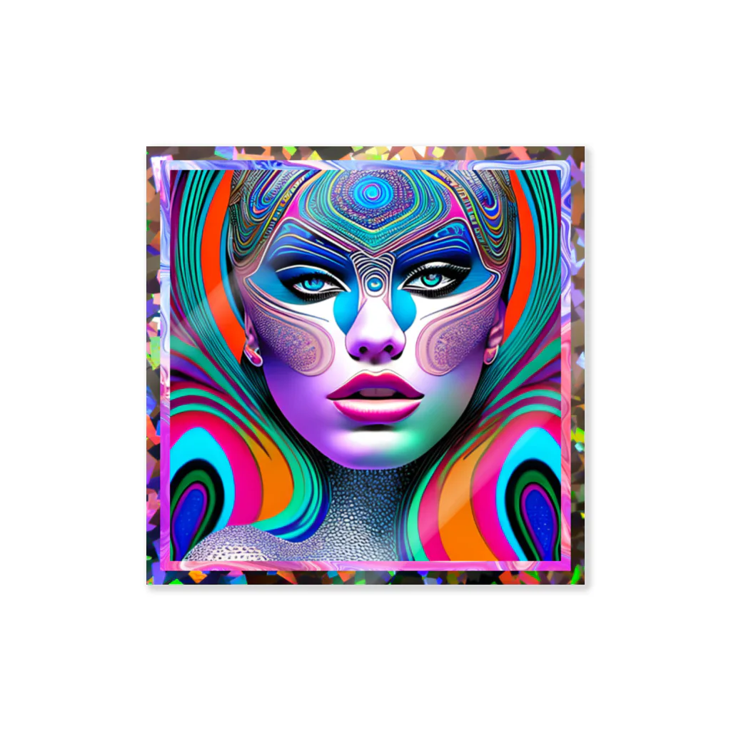 Modern PsychedelicのGALACTIC DIVA#4 Sticker