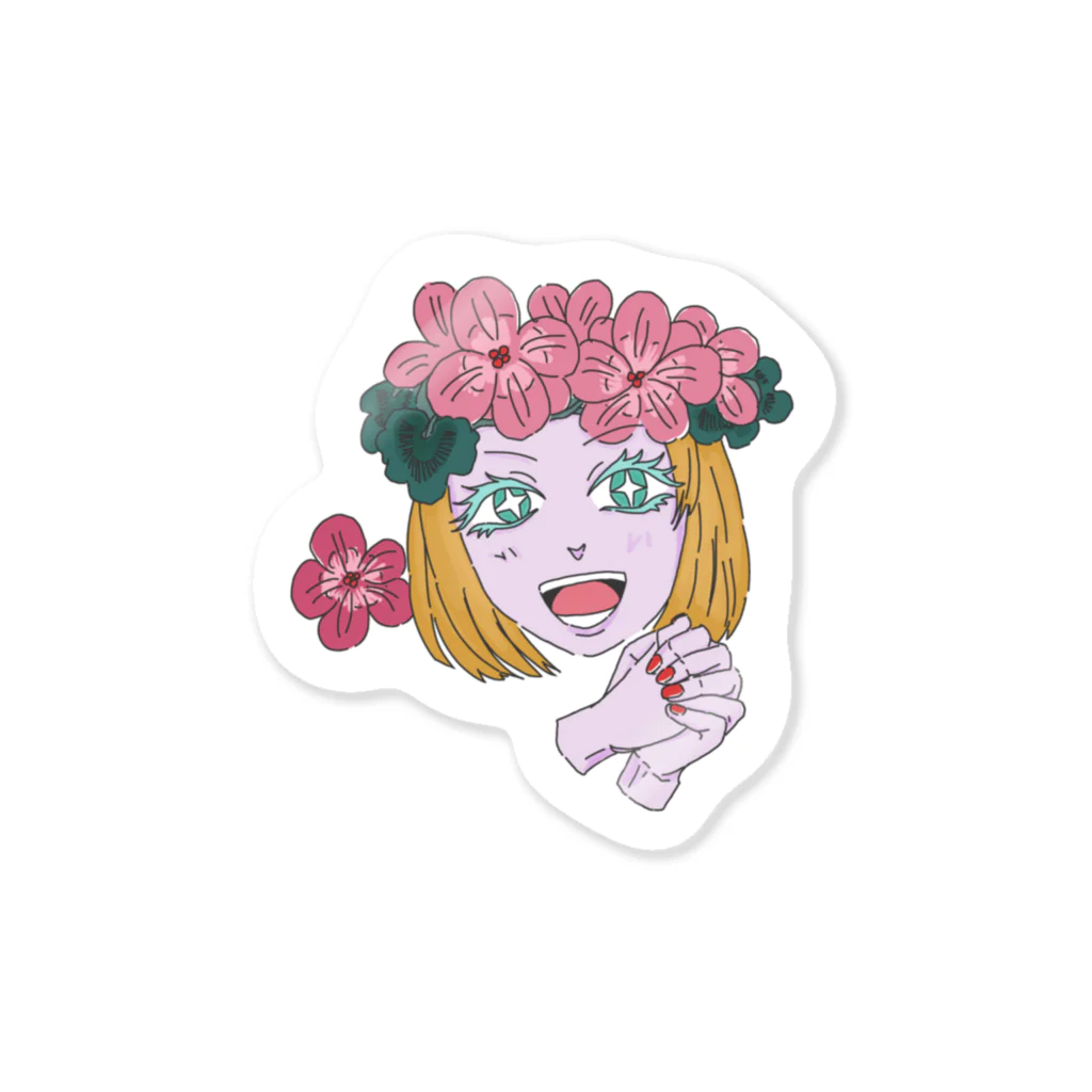 うれるといいなぁのボタちゃんず！ゼラニウムちゃん Sticker