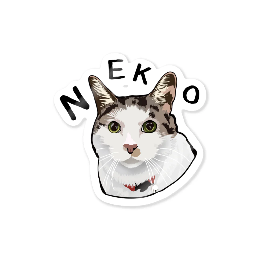 kokoのねこ猫NEKOステッカー01 ステッカー