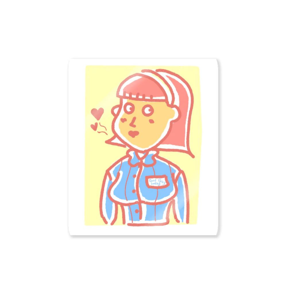 だだーん。のGood looking girl  Sticker