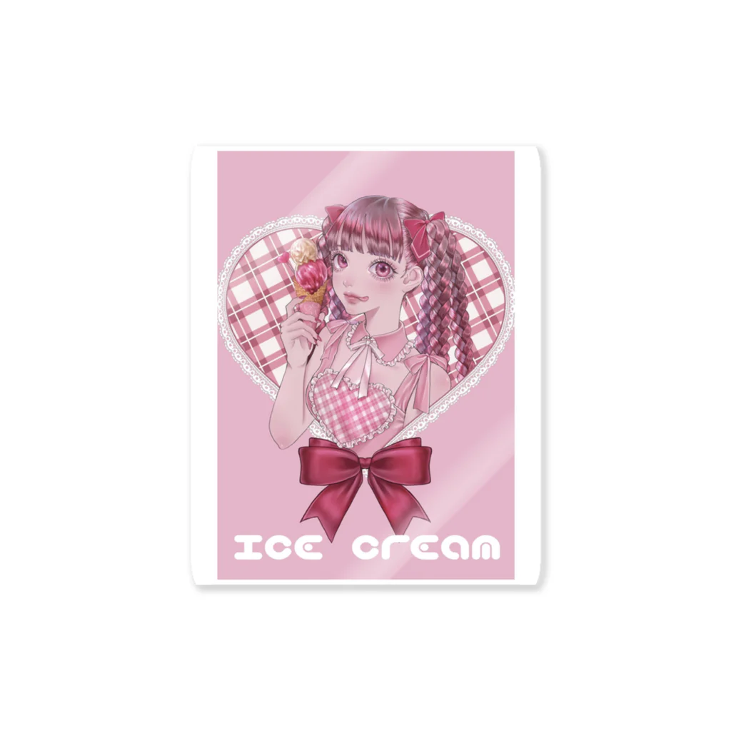 NYANのice cream ステッカー