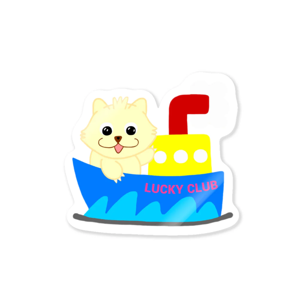 LUCKY CLUBの船乗りラッキーちゃん ステッカー