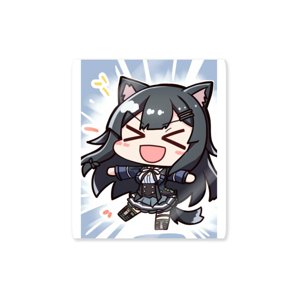 Fragment【フラグメント】のBIGSmile黒猫ちゃん Sticker