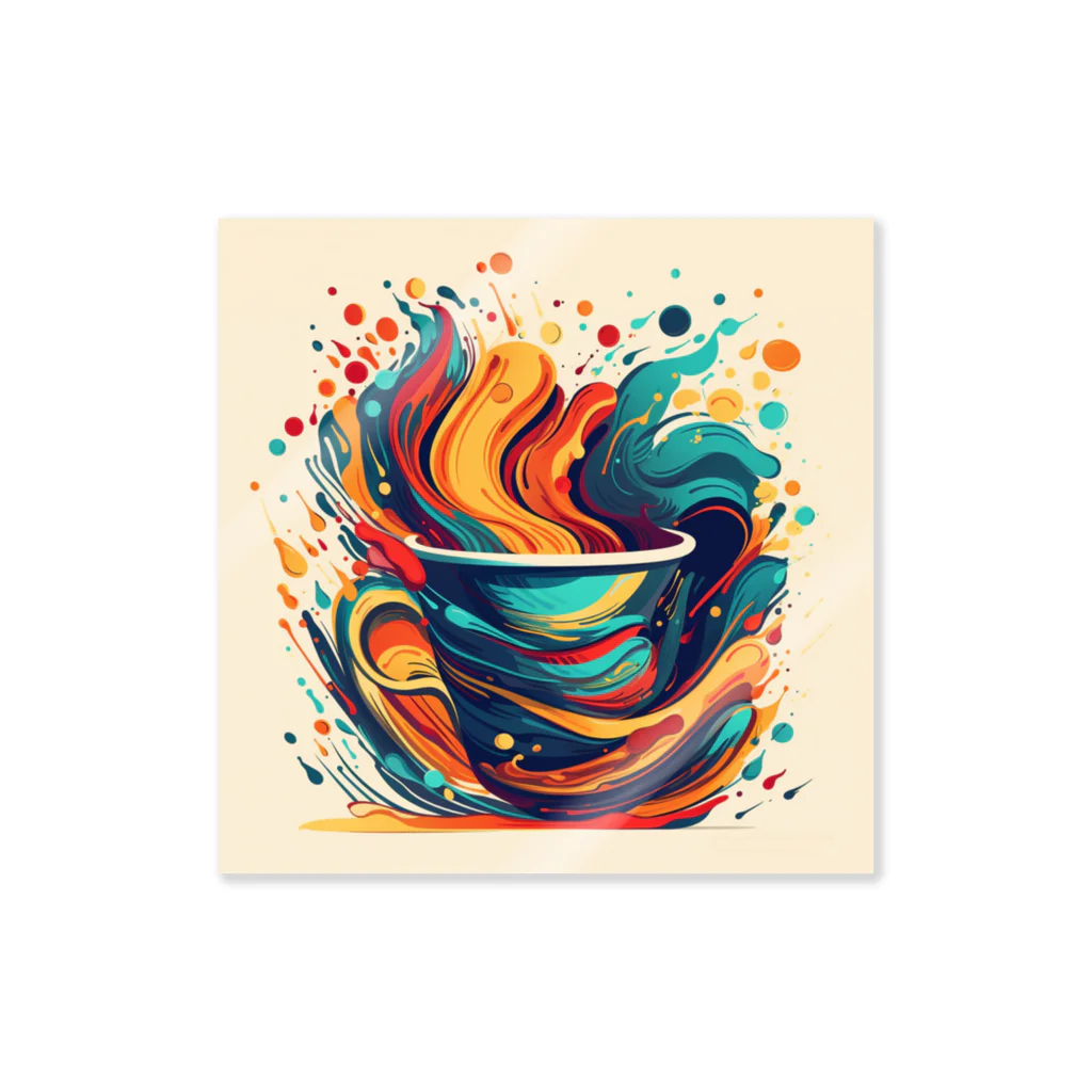 CoffeePixelのPixelBrew Cup D Sticker