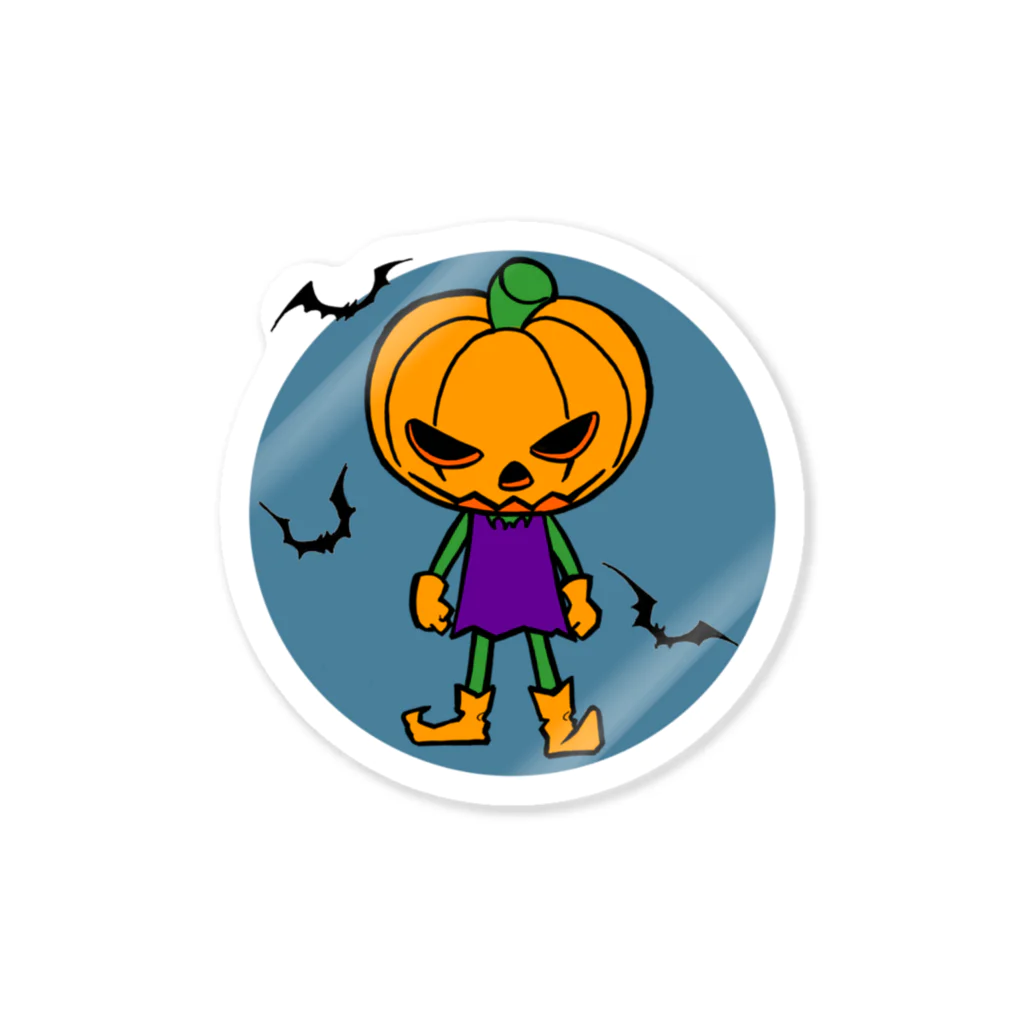 フジヤマシノビの堂　のハロウィンかぼちゃボーイ Sticker