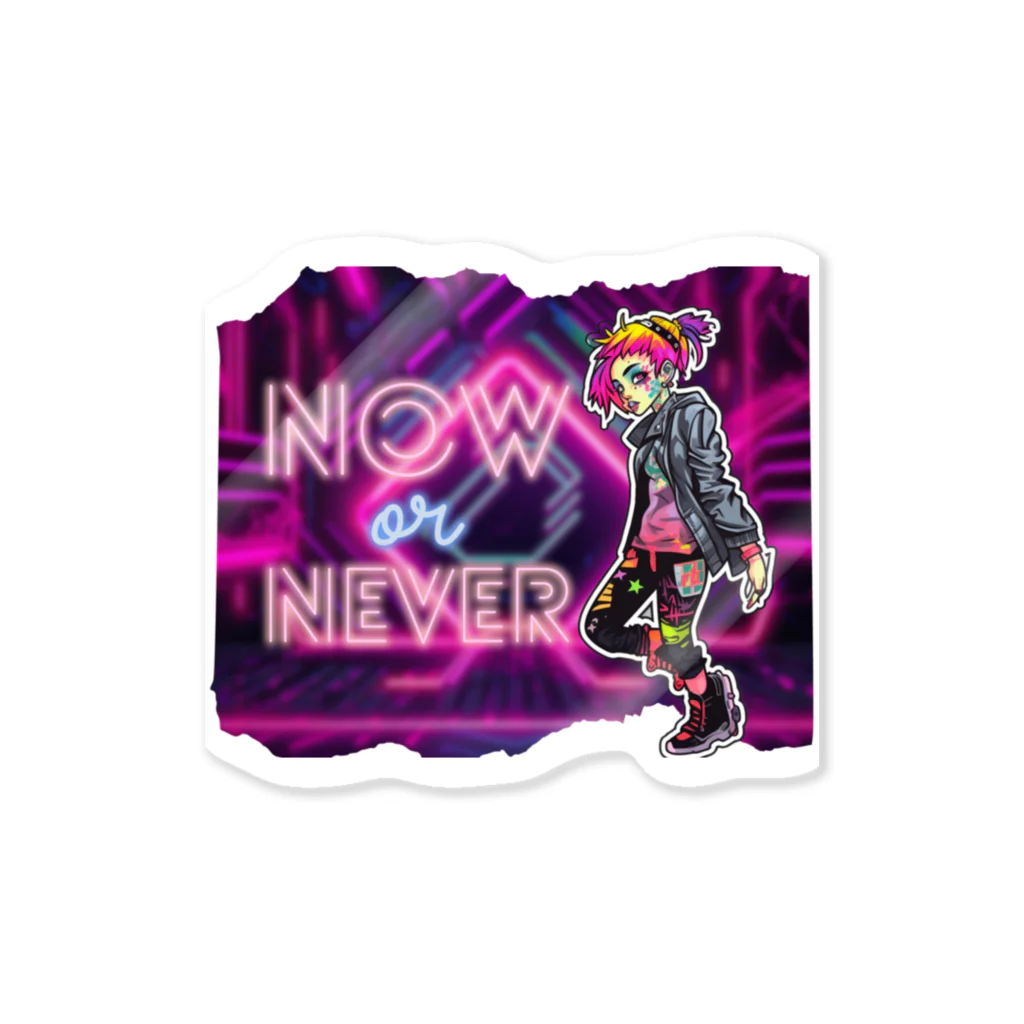 Vibrant Novaのsyber punk girl#2 ステッカー