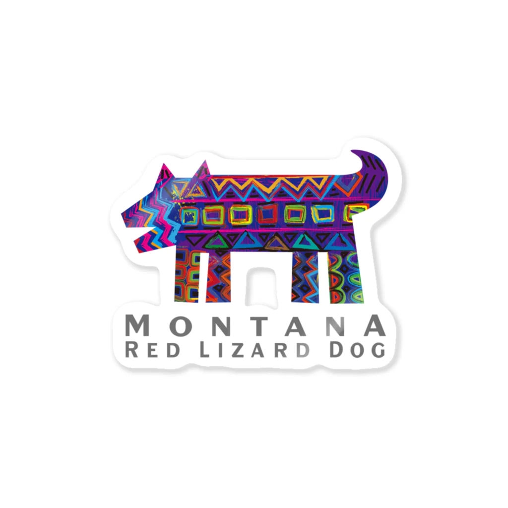 シマシマさぼてんのモンタナ・レッド・リザード・ドッグ Sticker