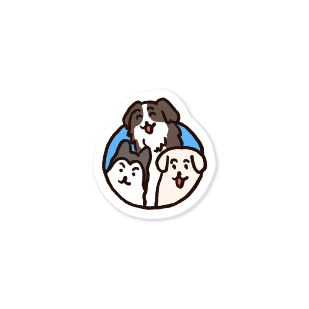 自由の飛び出す犬 Sticker