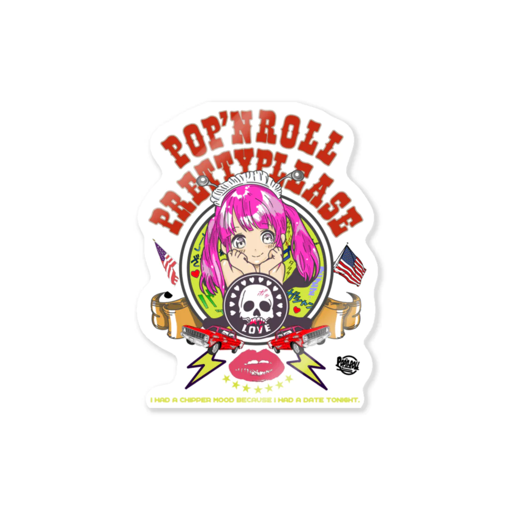 POP'N ROLLのpop'nroll prettyplease Sticker