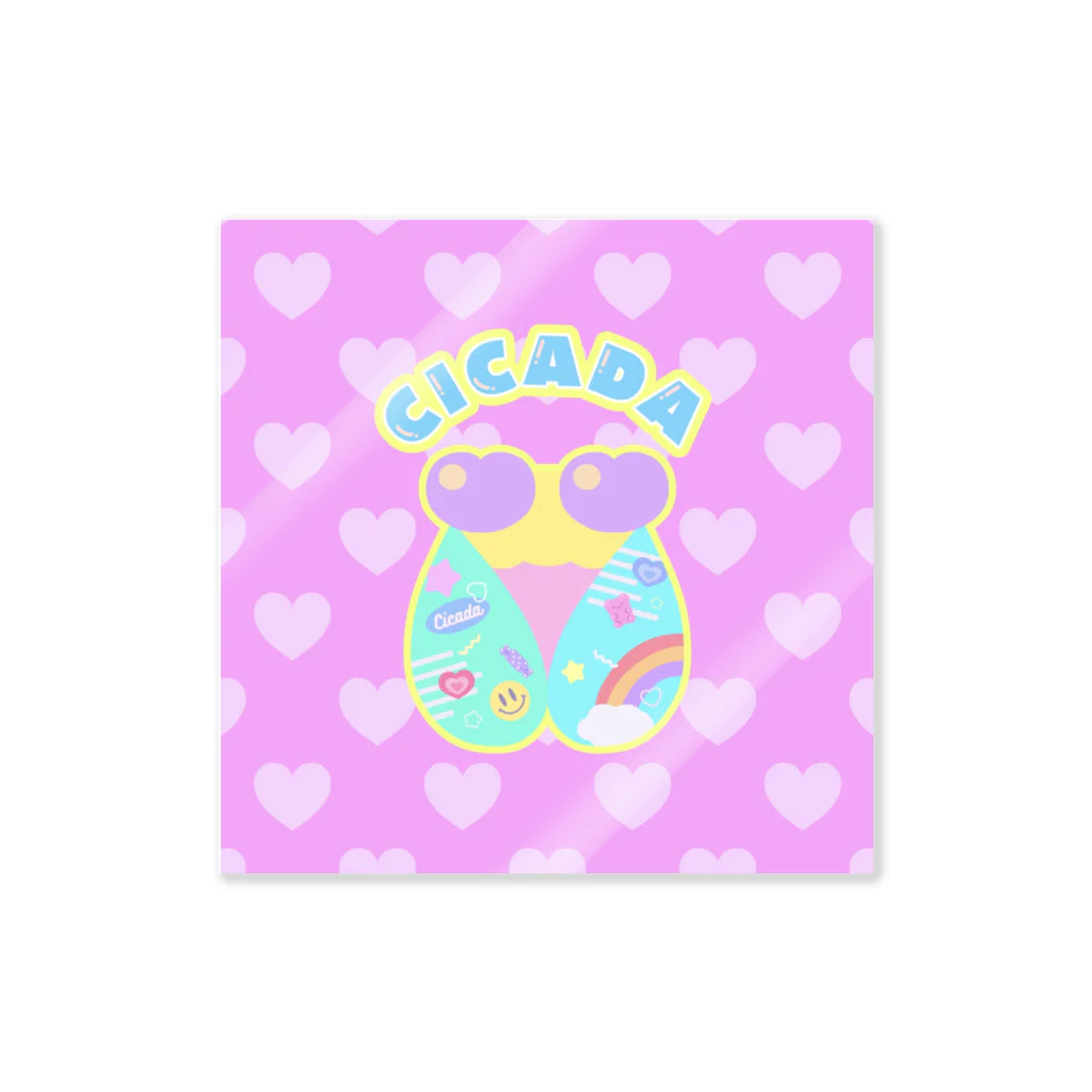 みずあめあいすの♡せみ×かわいいしか勝たん♡ Sticker