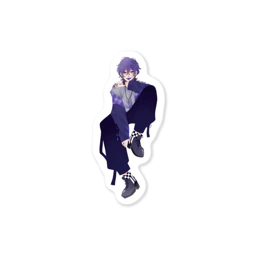 x💜x紫安音あるふぁx💜xの治安 Sticker