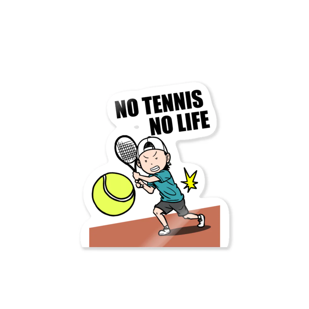 NO TENNIS NO LIFEの全仏オープンテニス風 Sticker