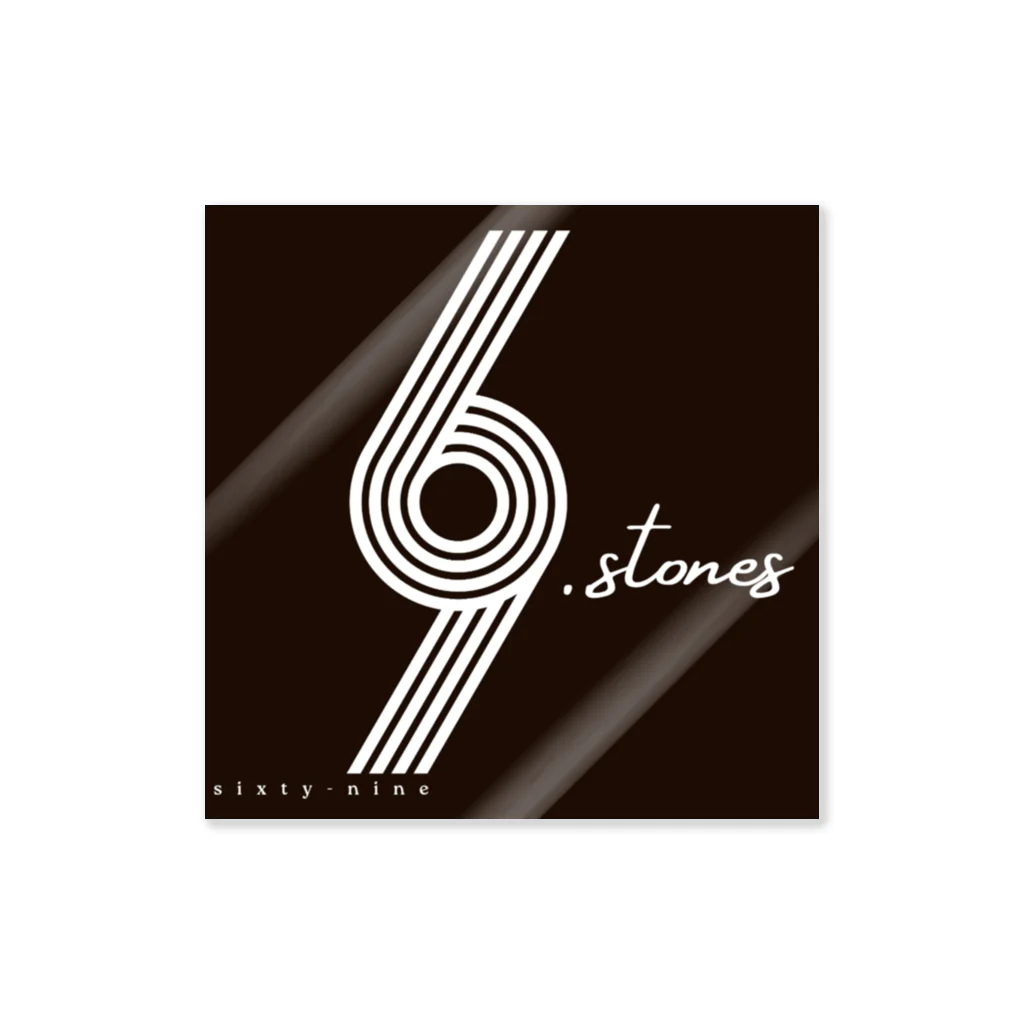 まみちょん【豆い洞】の69.STONES グッズ　黒ステッカーバージョン Sticker