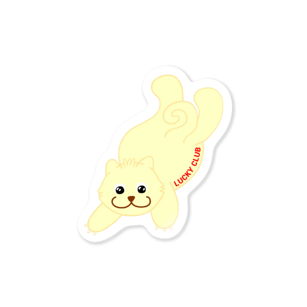 LUCKY CLUBの寝そべりラッキーちゃん Sticker