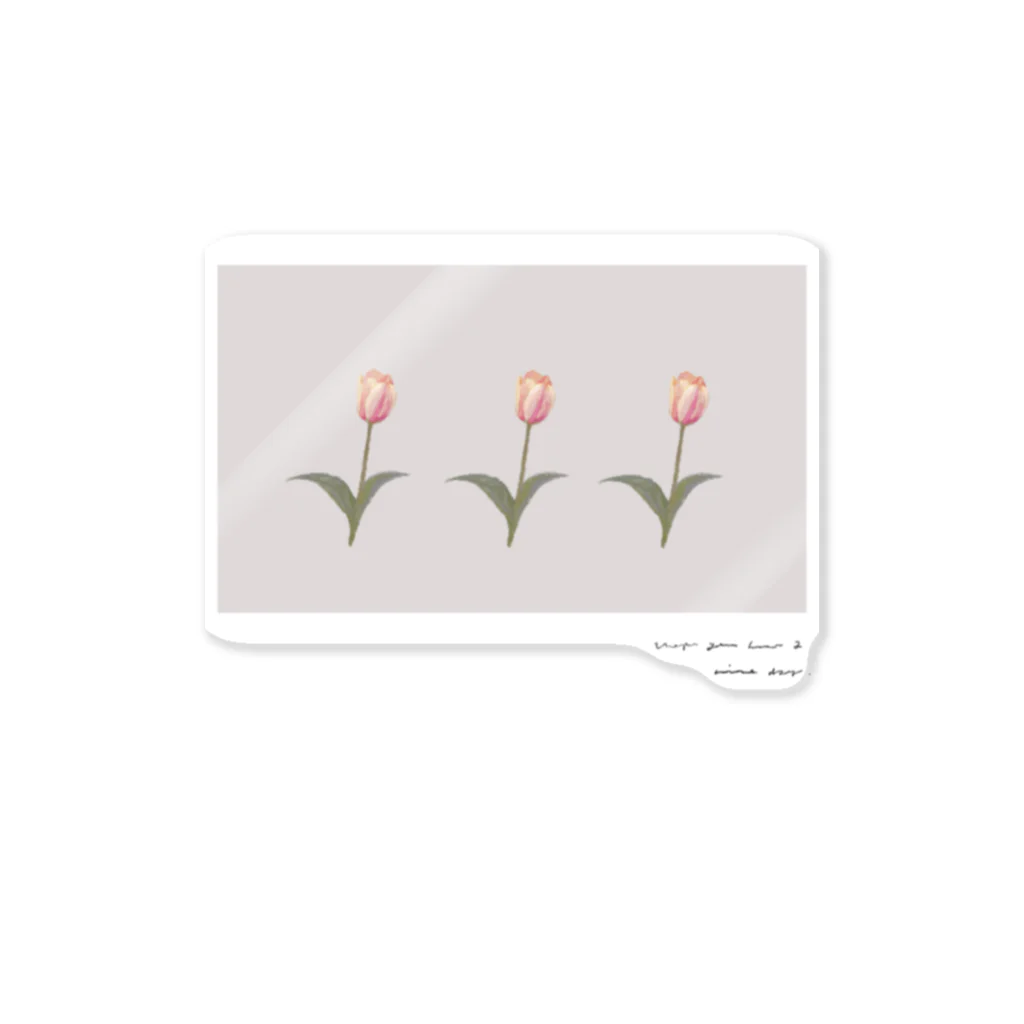 rilybiiのSakura Milk Tea , Skura Momo three Tulip . Sticker