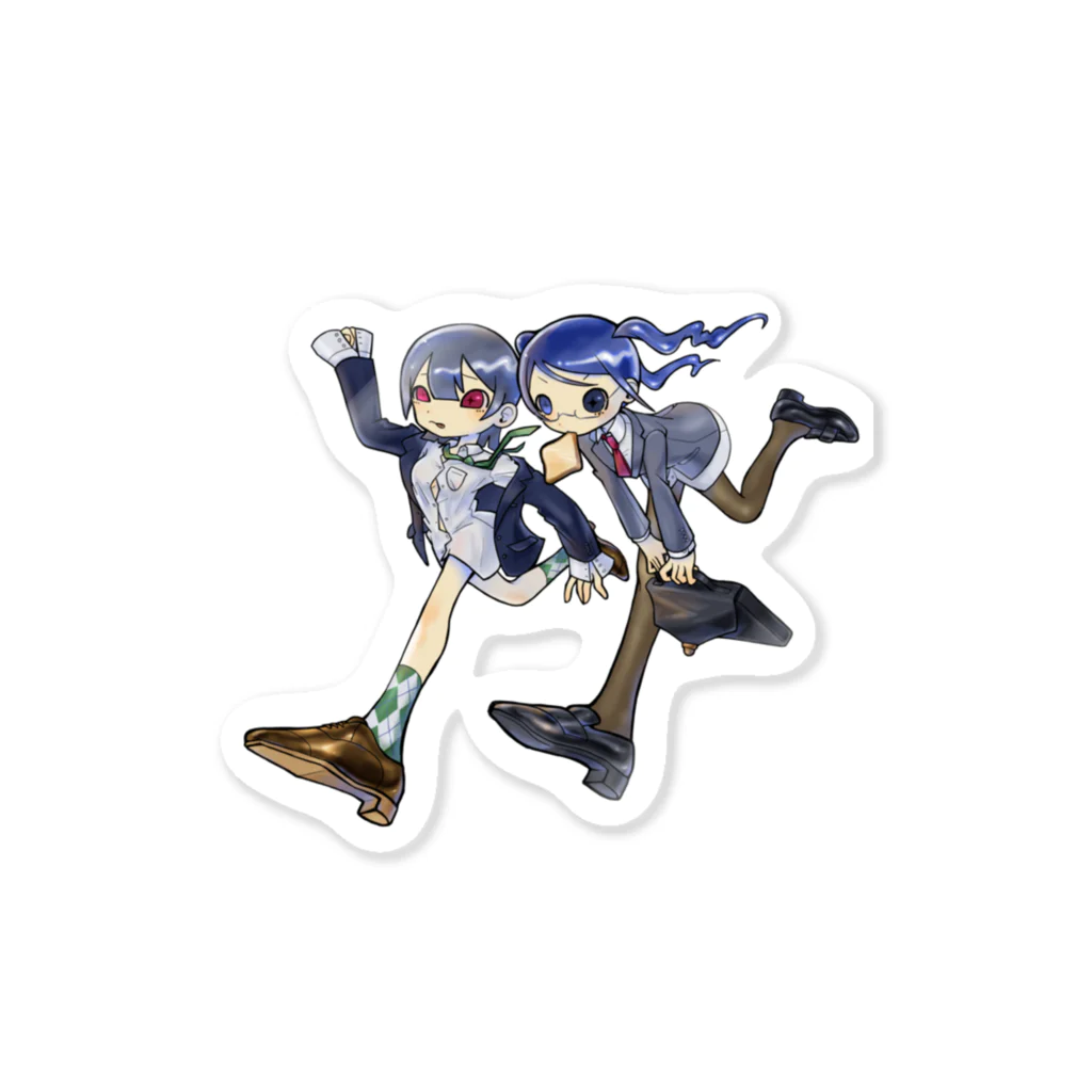 めめ郎の遅刻二人組 Sticker