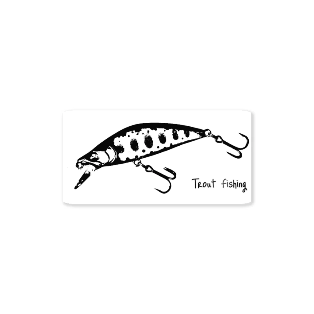 フィッシング&サウナの和風Trout Fishing  Sticker