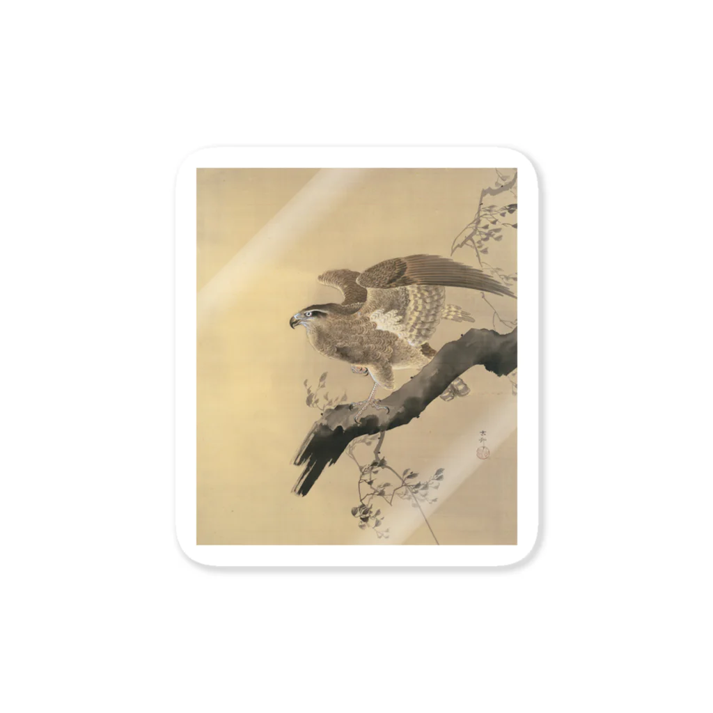 MUGEN ARTの小原古邨　鷹　Ohara Koson / Falcon Sticker