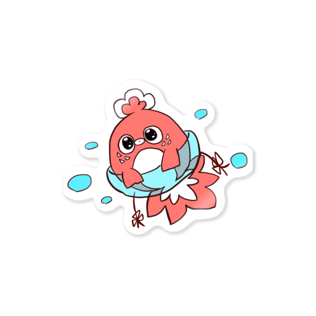 いかぴよshopの金魚のふうたん Sticker