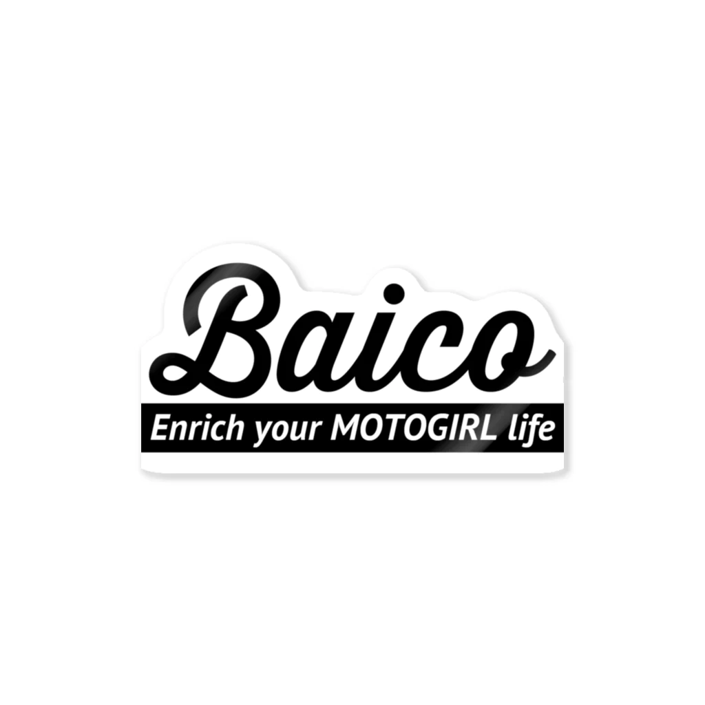 株式会社はとやのモノクロBaico~Enrich your MOTOGIRL life~ ステッカー