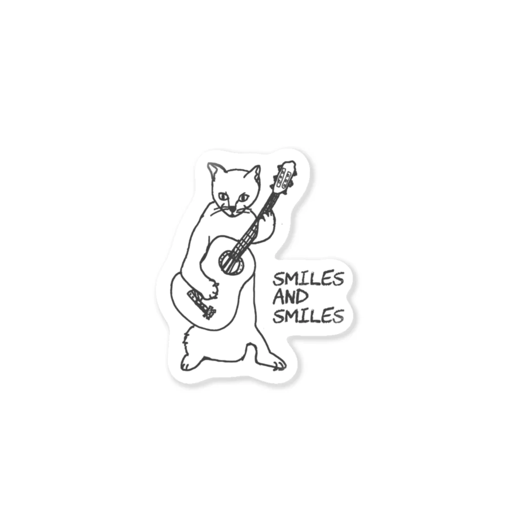 s:miles and s:milesのギターネコ Sticker