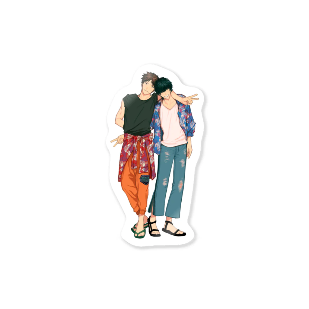 小畑つねちかの仁秋-夏のよそおい Sticker