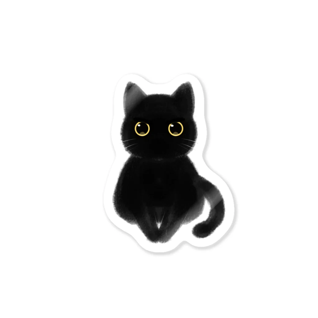 ふたばの黒猫にゃんおこ Sticker