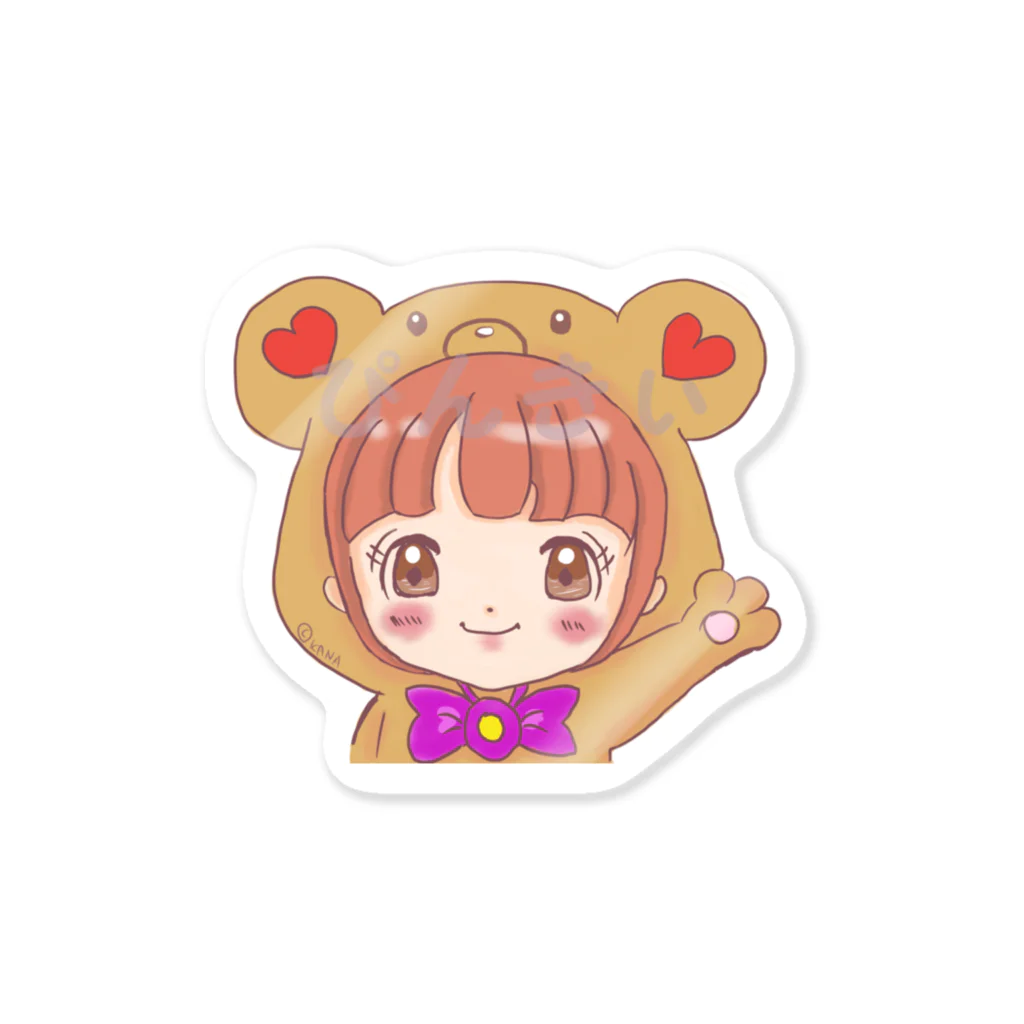 ぴんきぃのお店のぴんきぃちゃんステッカー① Sticker