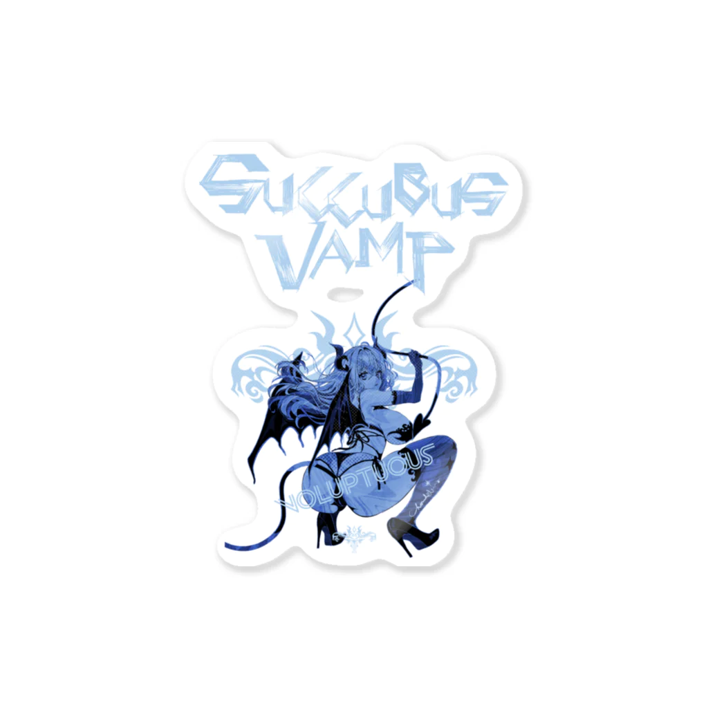 loveclonesのSUCCUBUS VAMP 0614 小悪魔 ヴォラプチュアス ブルー Sticker