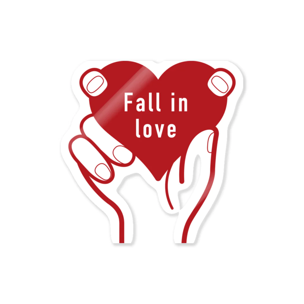 t-shirts-cafeのFall in love Sticker
