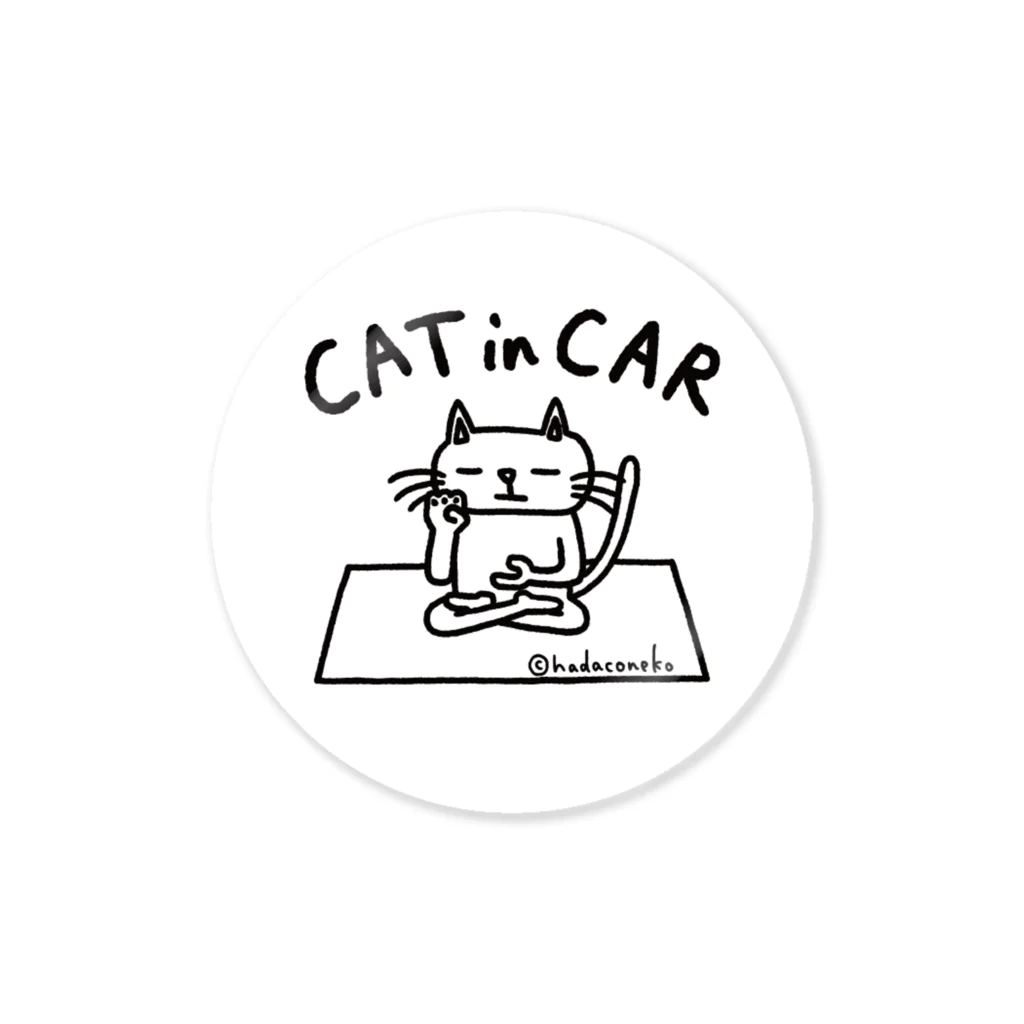 hadaconeko shopのCat in Car ステッカー