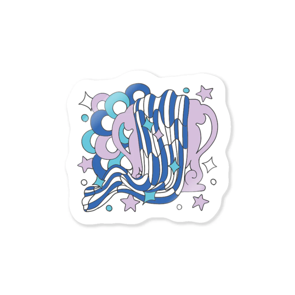 ネコジタ/nekozitaの水瓶座 Aquarius Sticker