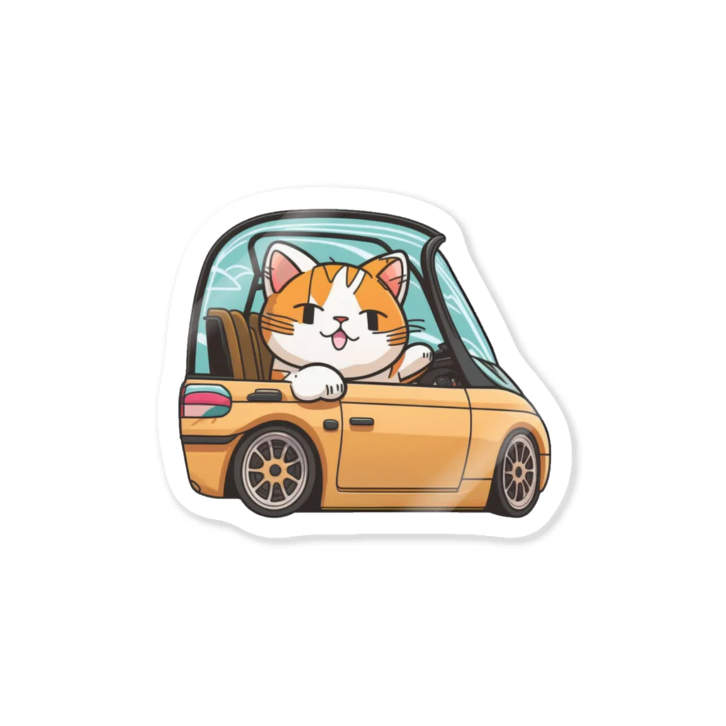 ゆっくんのドライブでニャー Sticker