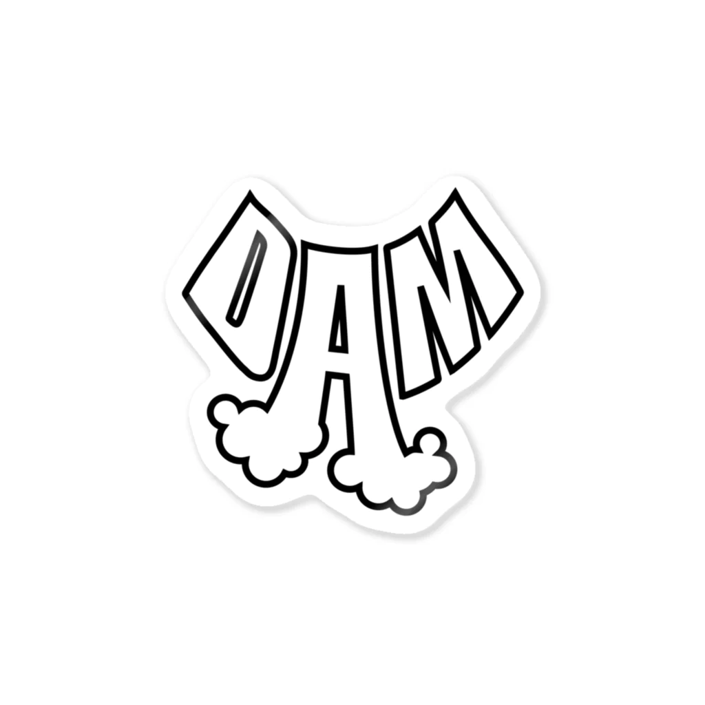 KadoiiのDAM（黒太フチ） Sticker