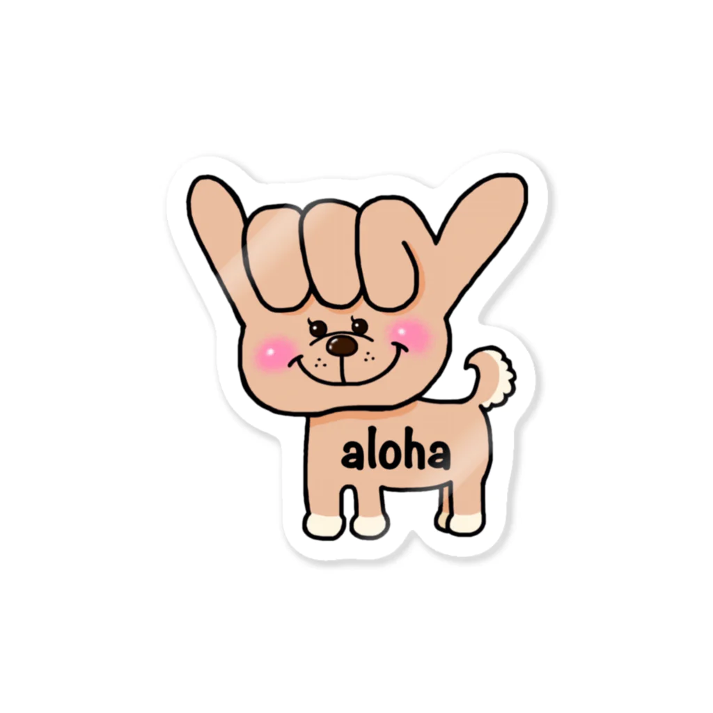 2525aloha_xoxo_hawaiiのaloha❣️shaka 🤙🏼 dog 🐶 Sticker