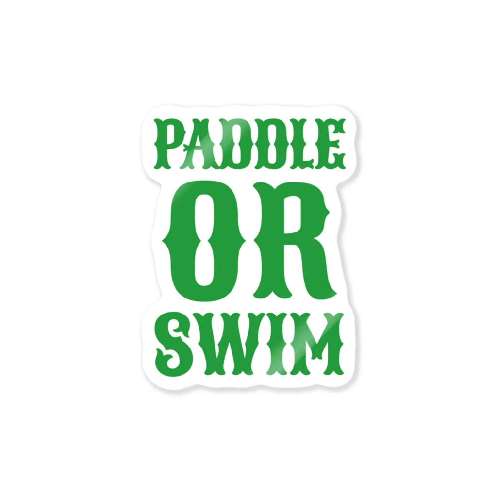 タケネイチャーのPADDLE OR SWIM ステッカー