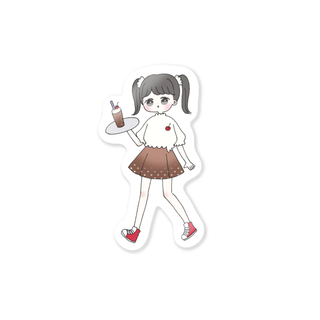 おゆこ(とある街の励ましうさぎ)のコーラフロートちゃん Sticker