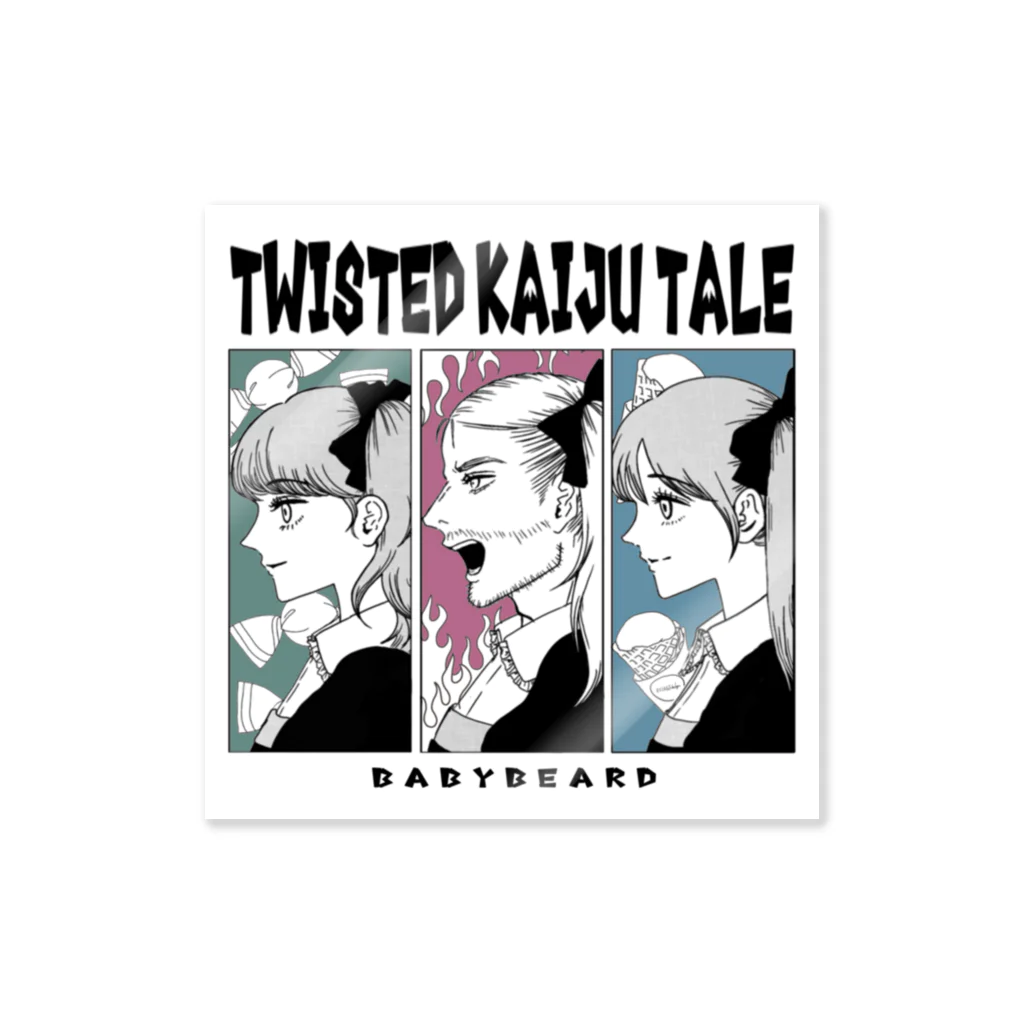 BABYBEARDのBABYBEARD "Twisted Kaiju Tale" ステッカー