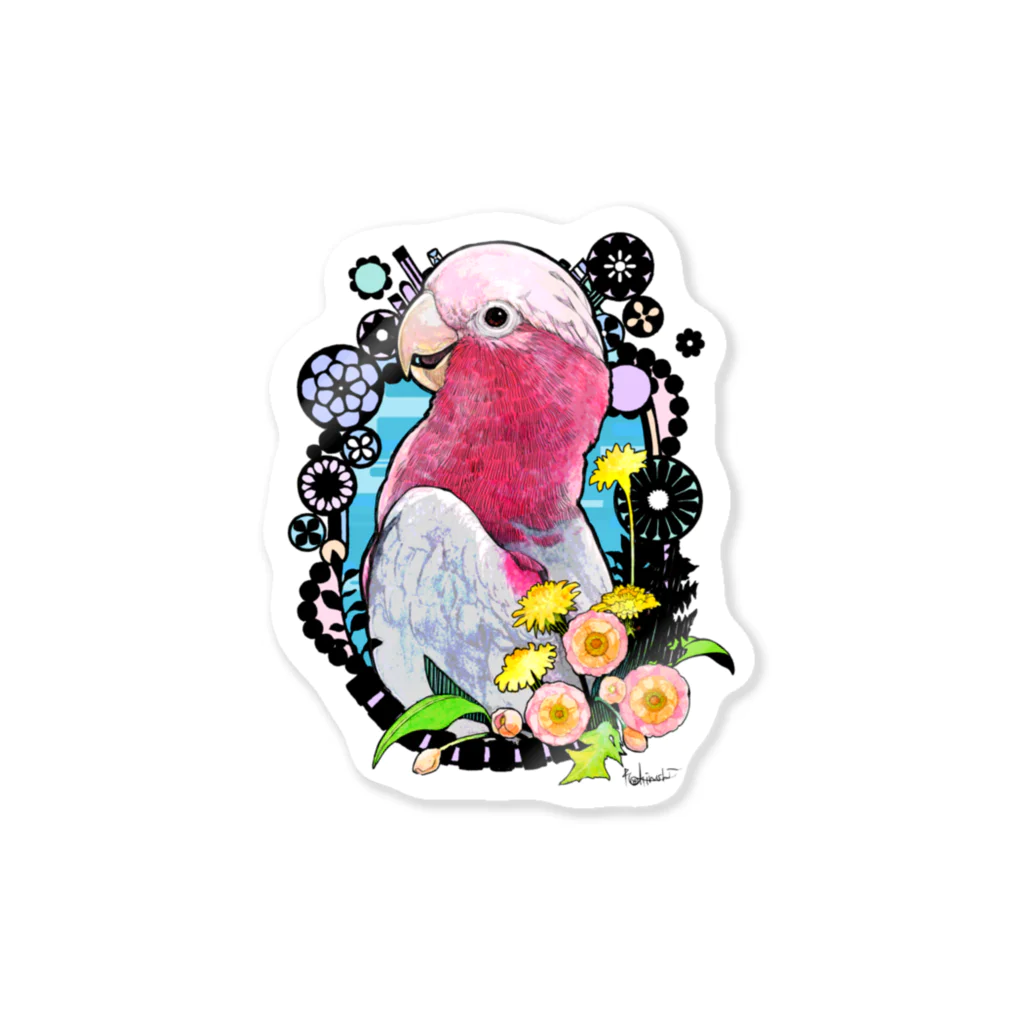 ろう飼い主のモモイロインコ Sticker