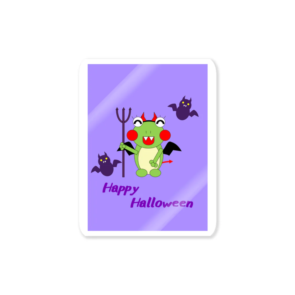 🐸かえるさんと仲間たち🐸のハロウィン　コウモリママ Sticker