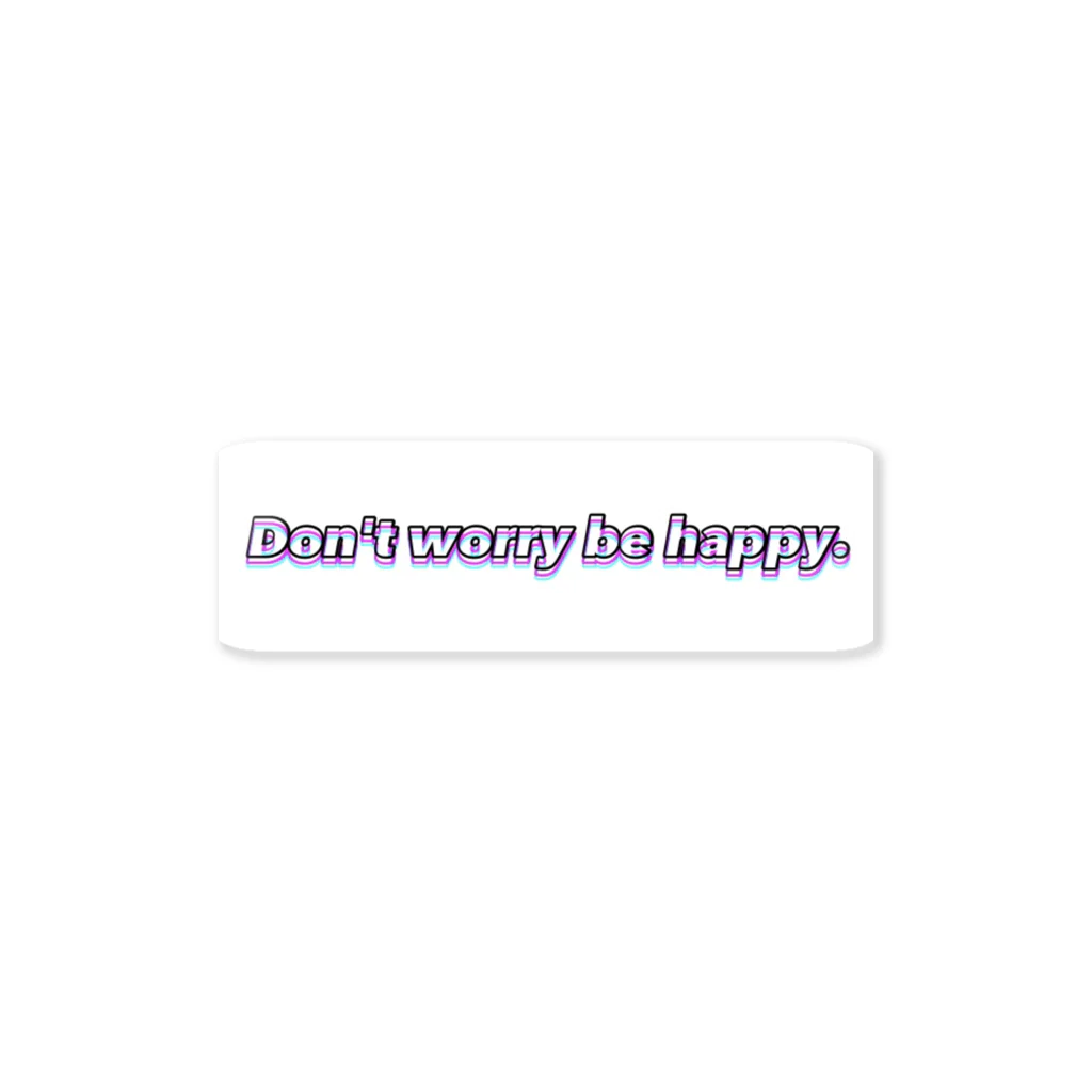 ハンナのDon't worry be happy ステッカー